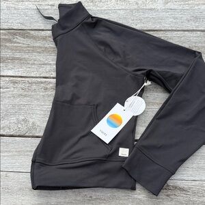 VUORI Halo Mini Track Jacket BLACK SIZE large NWT